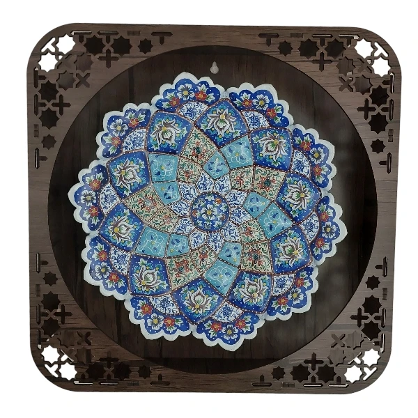 بشقاب میناکاری کد B1107