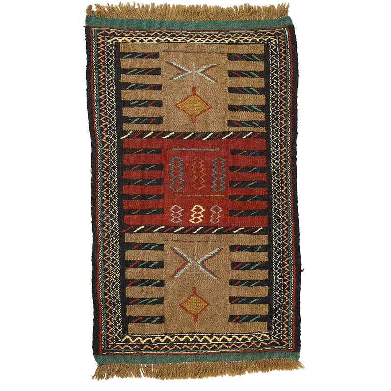 گلیم دستبافت نیم متری مدل خراسان کد 140927