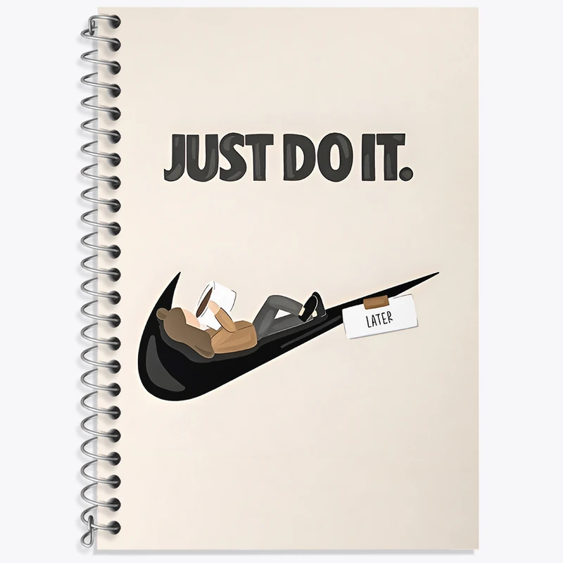 دفتر زبان 50 برگ خندالو مدل سه خط طرح نایک (Nike) کد N2670