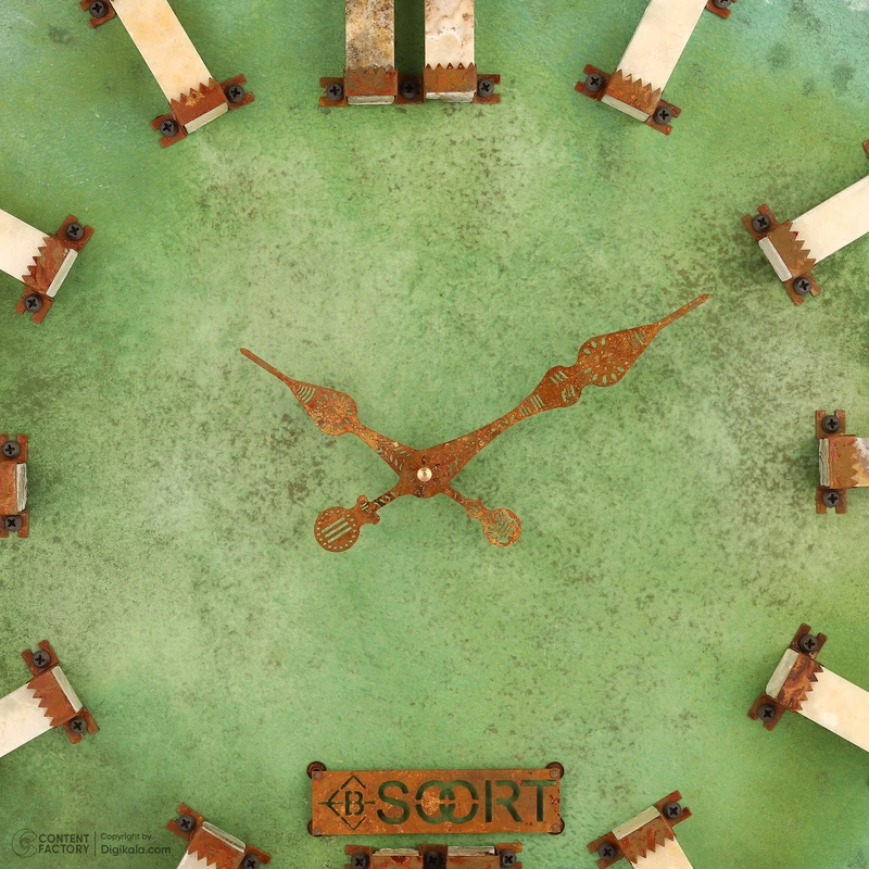 عکس شماره 4 : ساعت دیواری کوارتز بیسورت طرح شفق کریستال کد 66