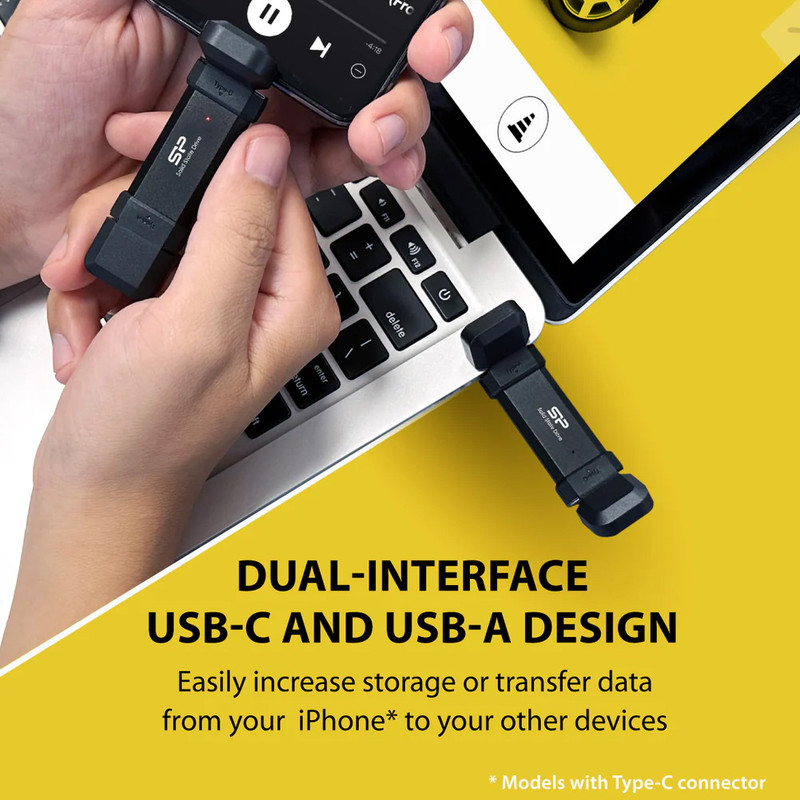 اس اس دی اکسترنال سیلیکون پاور مدل DS72 ظرفیت 2 ترابایت رابط USB 3.2 Gen2