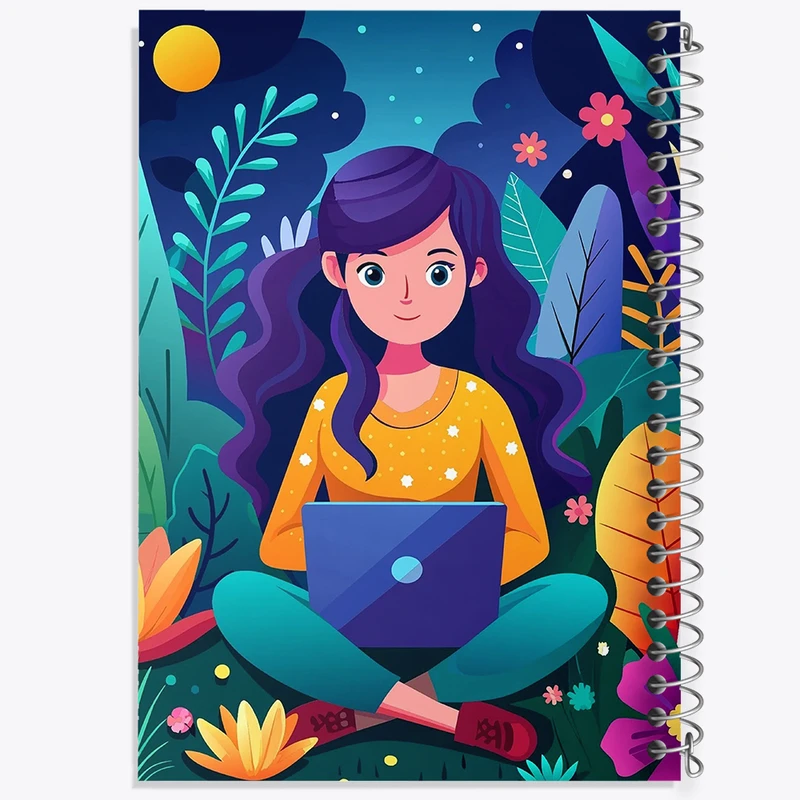 دفتر مشق 50 برگ خندالو طرح دخترانه کد N1656