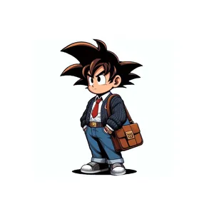 استیکر لپ تاپ و موبایل مدل انیمه طرح دراگون بال سان گوکو Dragon ball Son Goku کد 3837