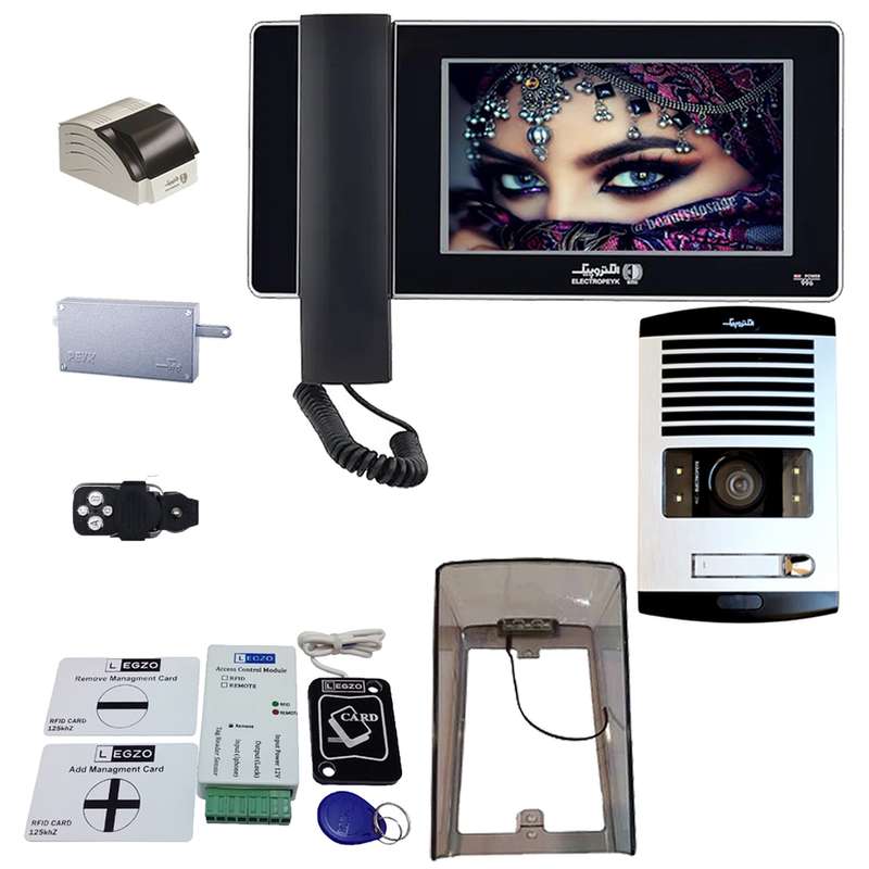دربازکن تصویری الکتروپیک مدل FD1086/996/Black/1 یک واحدی باماژول ریموت دار