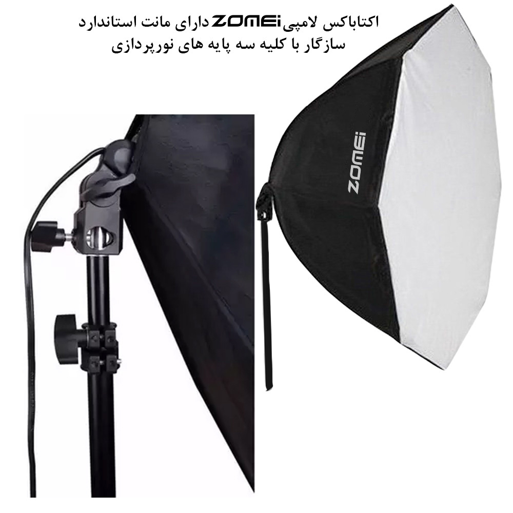 نور ثابت ال ای دی زومی مدل Octagon 80 مجموعه 2 عددی
