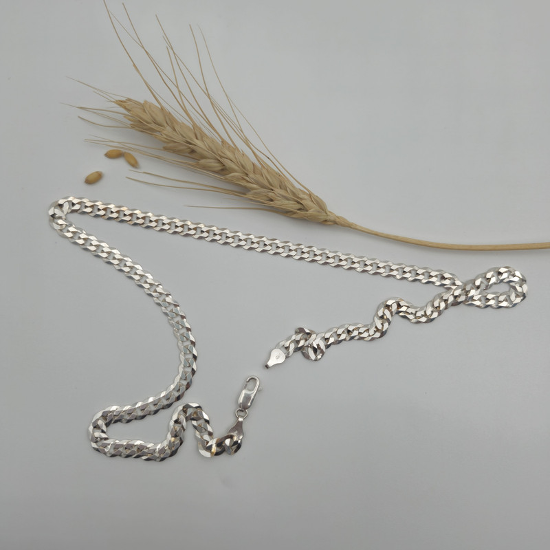 زنجیر نقره مردانه مدل کارتیه کد jd1001