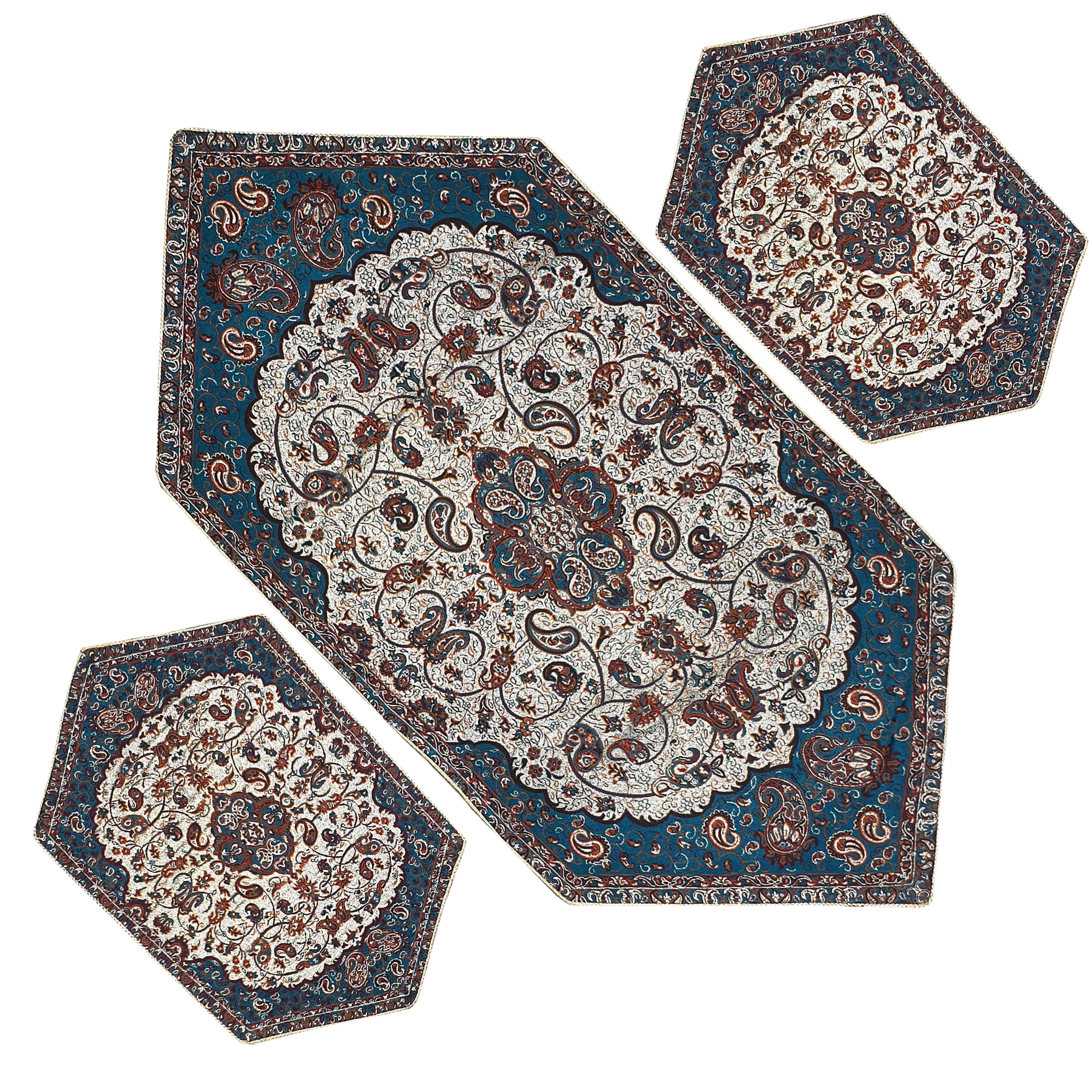 ست سه تکه رومیزی مدل شاه عباسی کد SK3-63