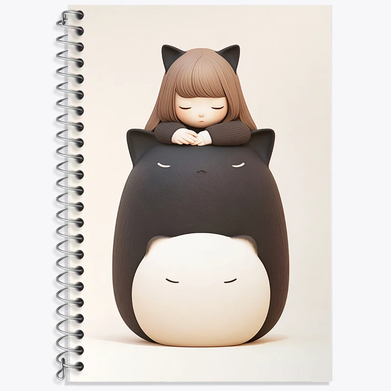 دفتر لغت 50 برگ خندالو طرح دختر انیمه ای کد F5802