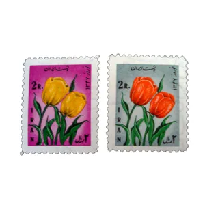 تمبر یادگاری مدل گل کد bc-2034 مجموعه 2 عددی