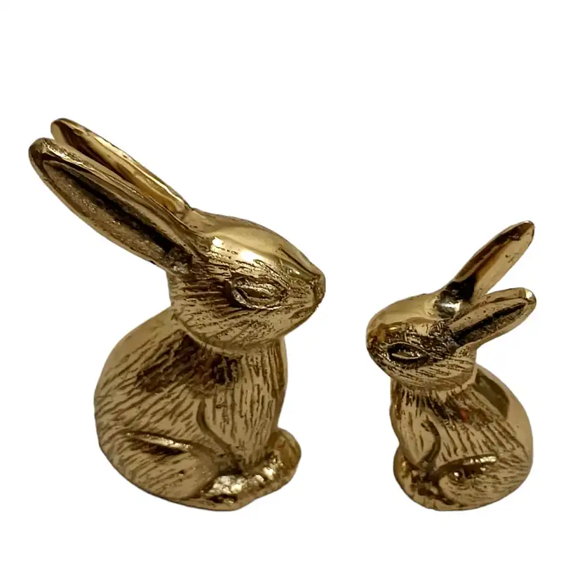 دکوری برنجی مدل خرگوش کد H-2008 بسته دو عددی