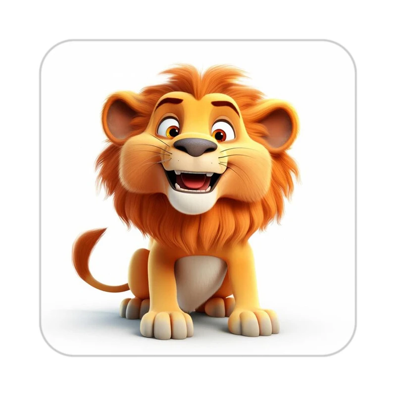 زیر لیوانی کاکتی طرح شیر مدل mp23189