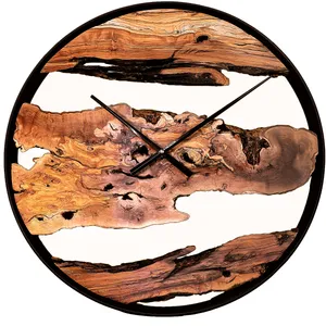 ساعت دیواری مدل روستیک چوبی