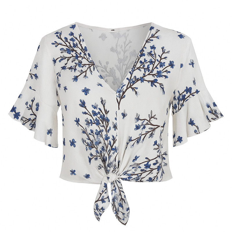 بلوز آستین سه ربع یقه هفت زنانه کد 365