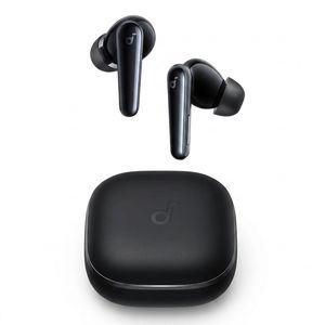 هدفون بلوتوثی انکر مدل Soundcore Liberty 5 با نویز کنسلینگ فعال (ANC)، درگاه شارژ USB Type-C، تا 30 ساعت زمان پخش موسیقی، دارای سنسور نوری داخل گوش و مقاوم در برابر رطوبت و عرق