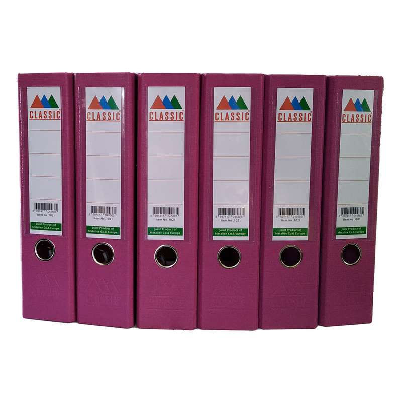 زونکن کلاسیک مدل دو رو PVC با قفل رنگی بسته 6 عددی