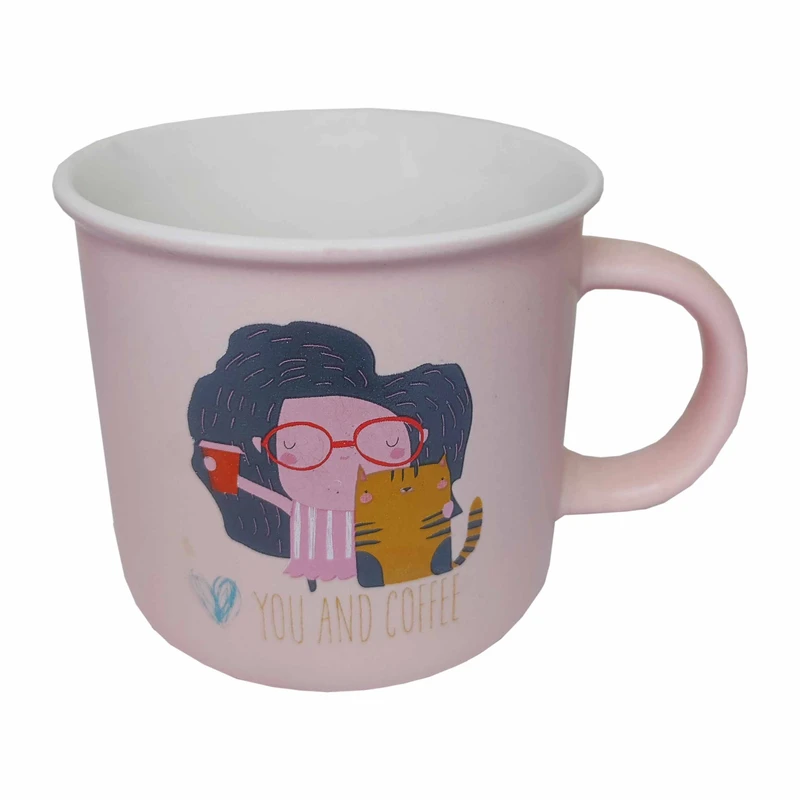 ماگ آر اس لی مدل D-18 طرح دختر و گربه کد 04