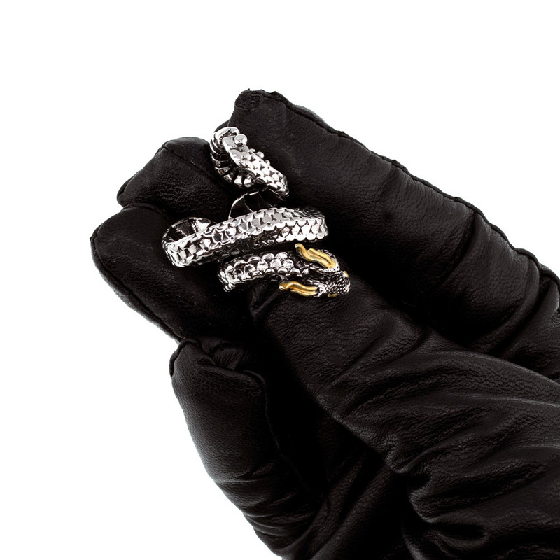 انگشتر مردانه برانت طرح مار تاجدار انگشتر مردانه برانت طرح مار تاجدار