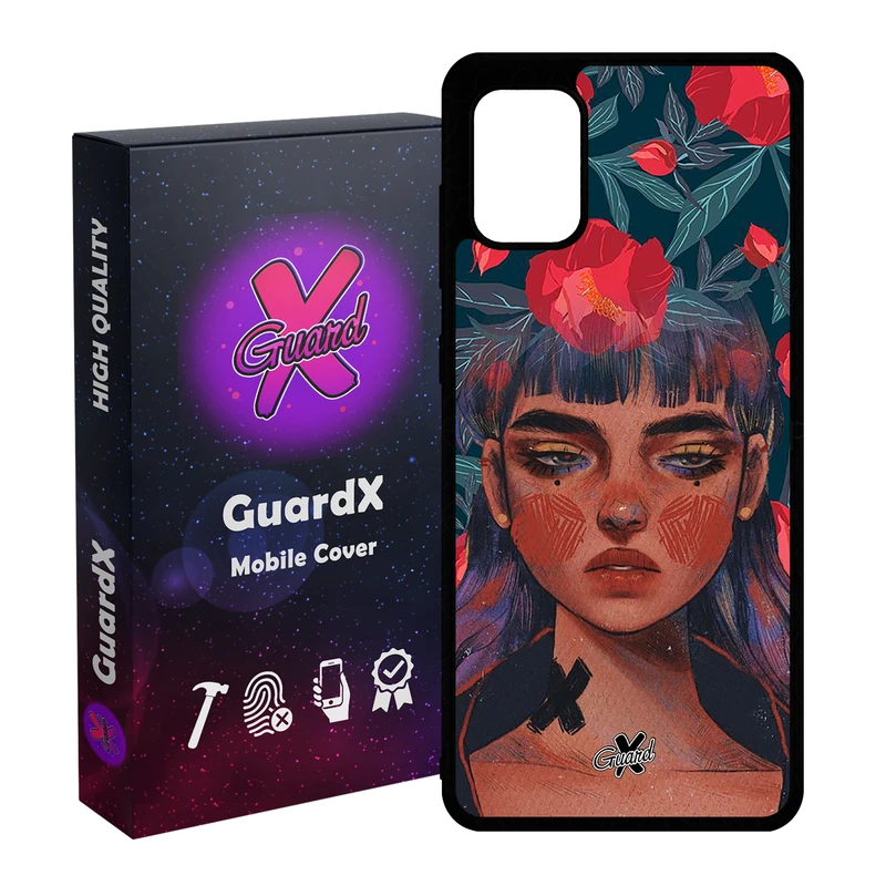 کاور گارد ایکس طرح Girl مدل Glass10334 مناسب برای گوشی موبایل سامسونگ Galaxy A31