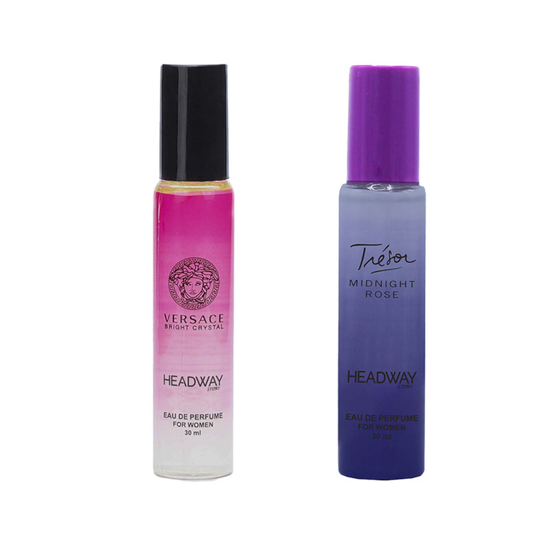 عطر جیبی زنانه هدوی استوری مدل ورساچه برایت کریستال و لانکوم میدنایت رز حجم 30 میلی لیتر مجموعه 2 عددی عطر جیبی زنانه هدوی استوری مدل ورساچه برایت کریستال و لانکوم میدنایت رز حجم 30 میلی لیتر مجموعه 2 عددی