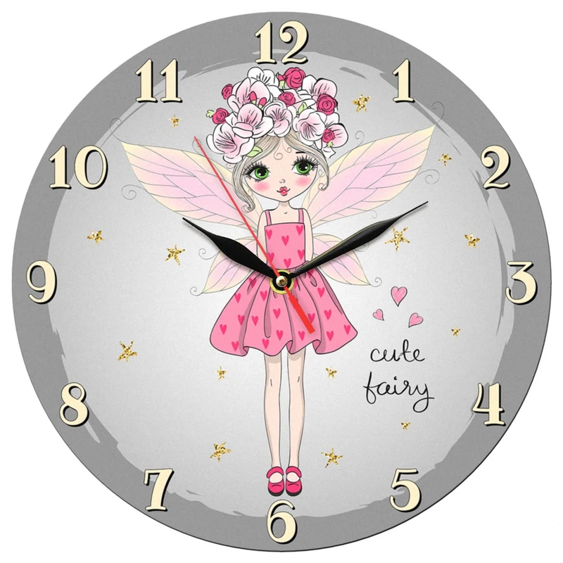 ساعت دیواری کودک طرح پری کد 1374K