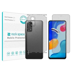 Matte Rockspace HyMTT screen protector suitable for the Xiaomi Redmi Note 11s mobile phone along with the back of the phone
