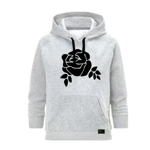 هودی زنانه مدل گل  کد J05 رنگ طوسی