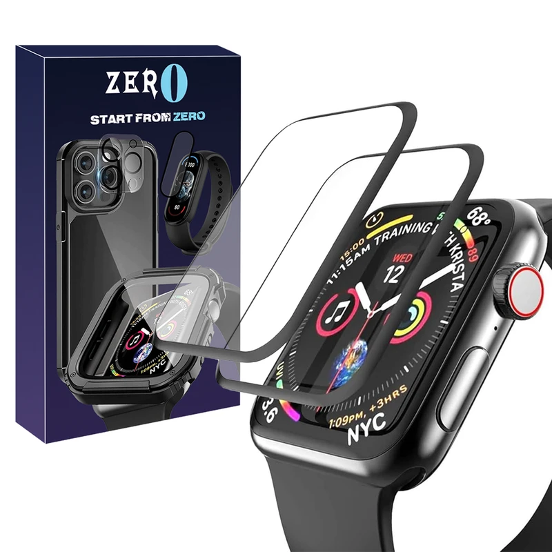 محافظ صفحه نمایش زیرو مدل Film Protector ZR مناسب برای اپل واچ سری 7 SE سایز 40 میلی متری بسته دو عددی