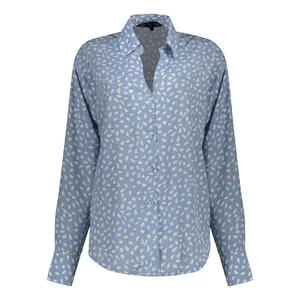 شومیز آستین بلند یقه برگردان زنانه گاریز مدل HD17