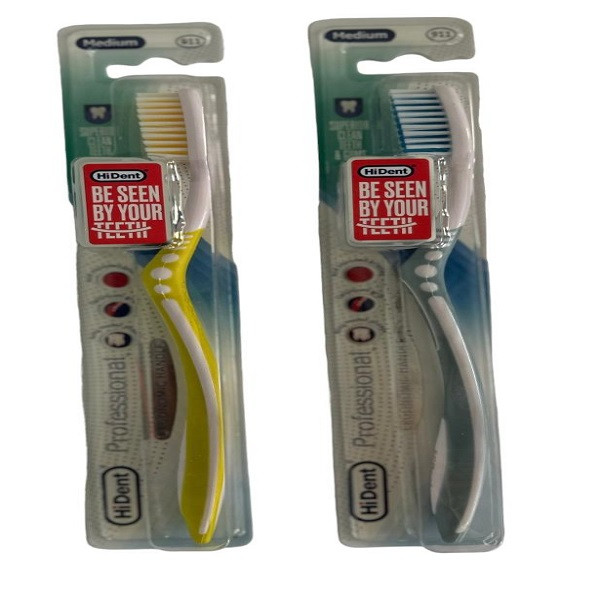 مسواک هایدنت مدل قابدار 911 با برس متوسط مجموعه 2 عددی