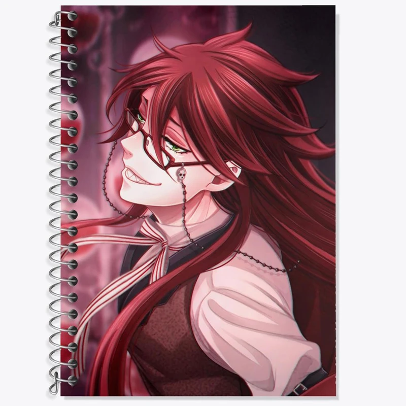 دفتر لغت 50 برگ خندالو مدل گریل انیمه خادم سیاه Black Butler کد 16340