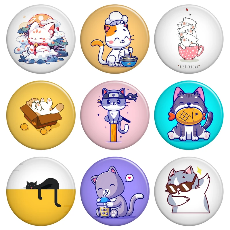 پیکسل گالری باجو طرح گربه ملوس و بامزه کد cat 27 مجموعه 9 عددی