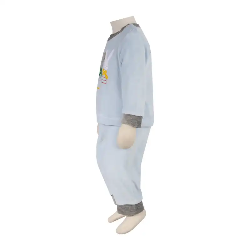 ست سویشرت و شلوار آدمک مدل پنگوئن کد 119732 رنگ آبی