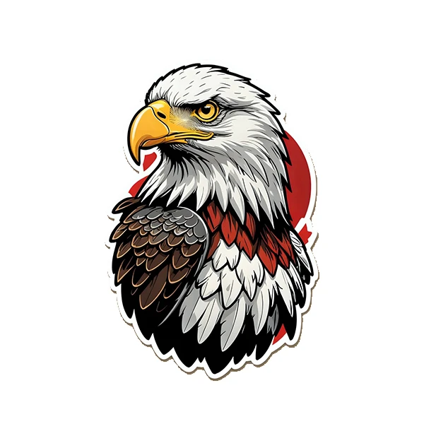 استیکر پارچه و لباس پاد آفرین طرح عقاب کد 575