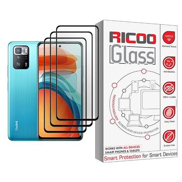 محافظ صفحه نمایش ریکو مدل Glass MIX003 مناسب برای گوشی موبایل شیائومی Poco X3 GT بسته سه عددی