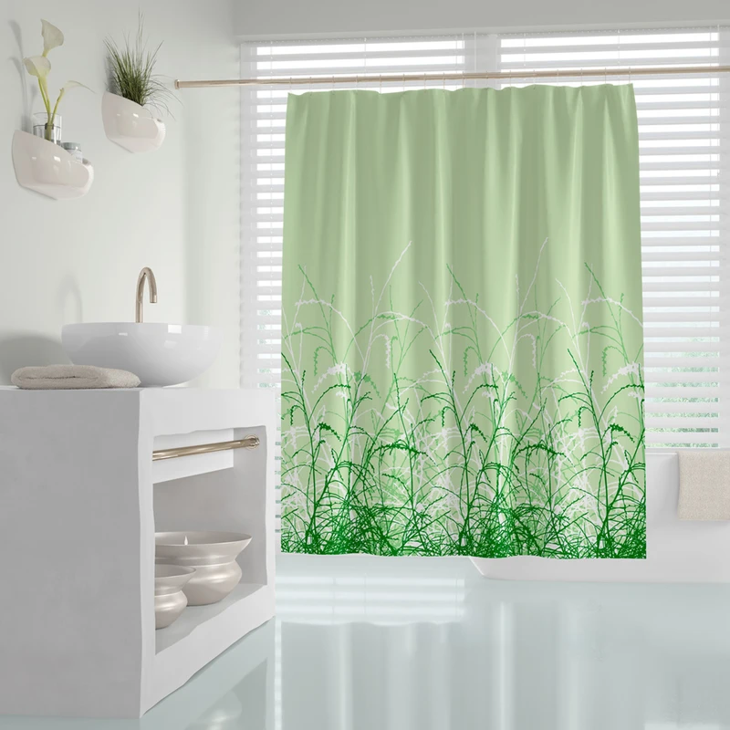 پرده حمام دلفین مدل Hayfield سایز 180x200سانتی متر