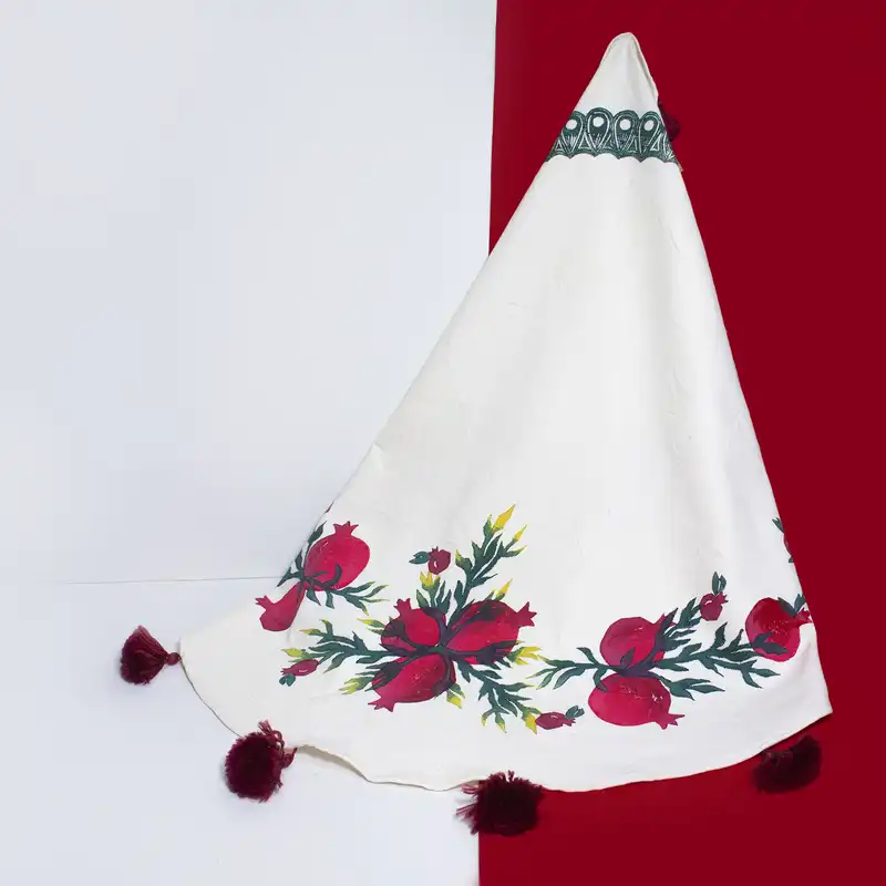 رومیزی چاپ دستی مدل انارستان