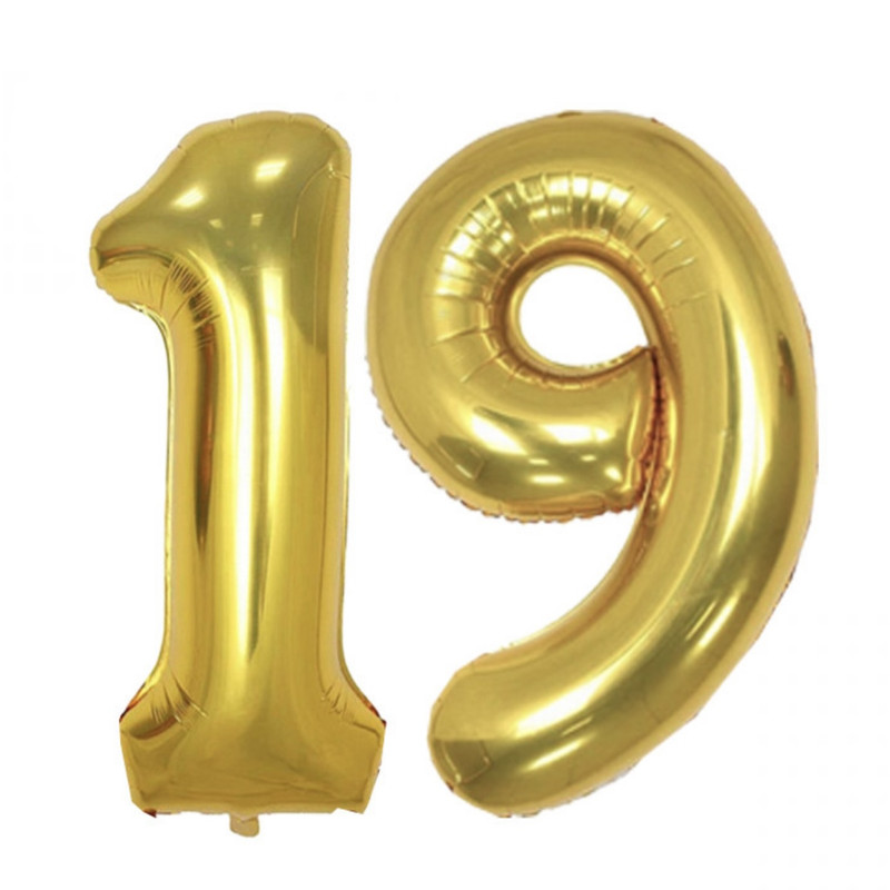 بادکنک فویلی پارتی لند تهران طرح عدد نوزده کد nineteen19 بسته 2 عددی