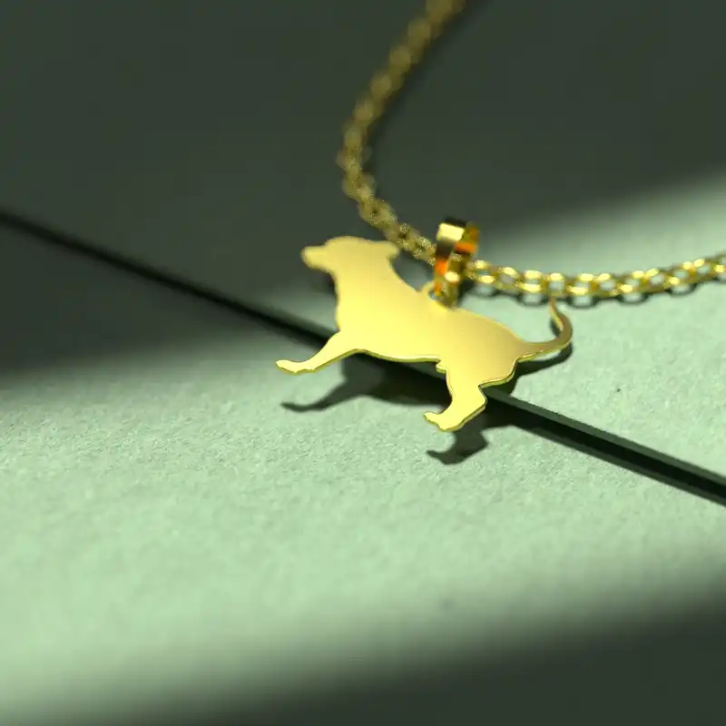 گردنبند طلا 18 عیار زنانه مدوپد مدل سگ کد J3-1-1244