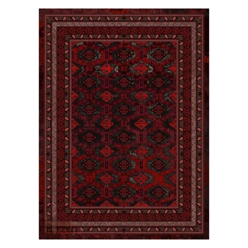 روفرشی مدل کشدار کد 1681 زمینه قرمز تیره