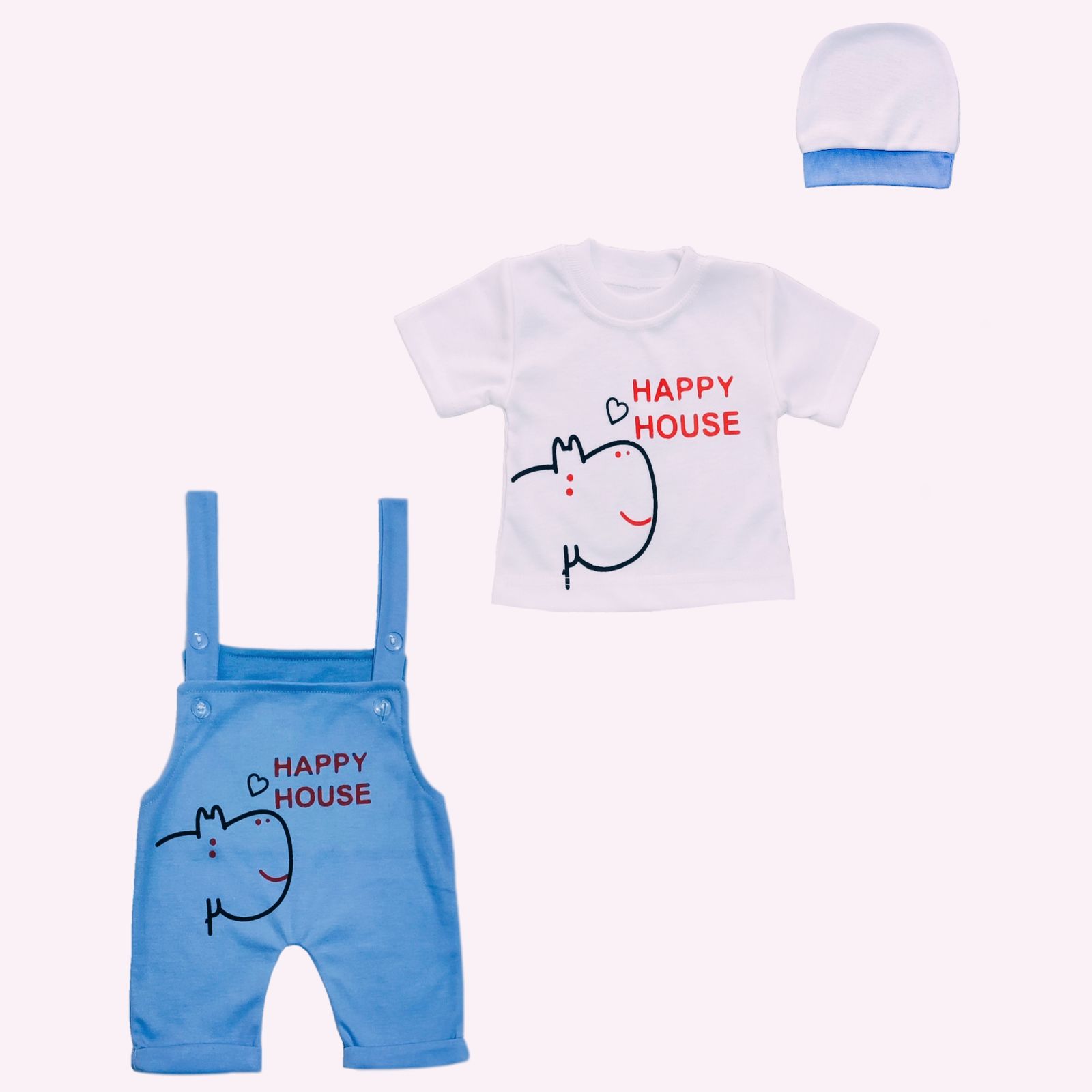 ست 3 تکه لباس نوزادی سرینیکو مدل Happy کد B02 -  - 4