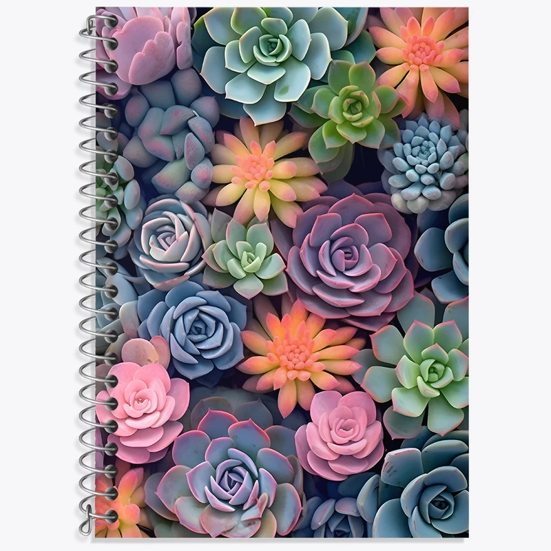 دفتر زبان 50 برگ خندالو مدل دو خط طرح کاکتوس کد N5412