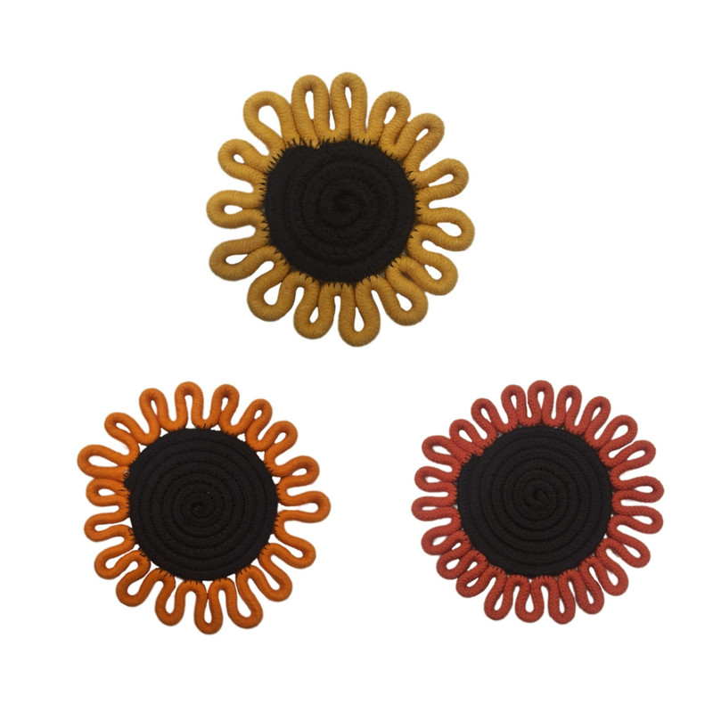 زیر لیوانی لالیپاپ مدل آفتابگردون مجموعه 3  عددی