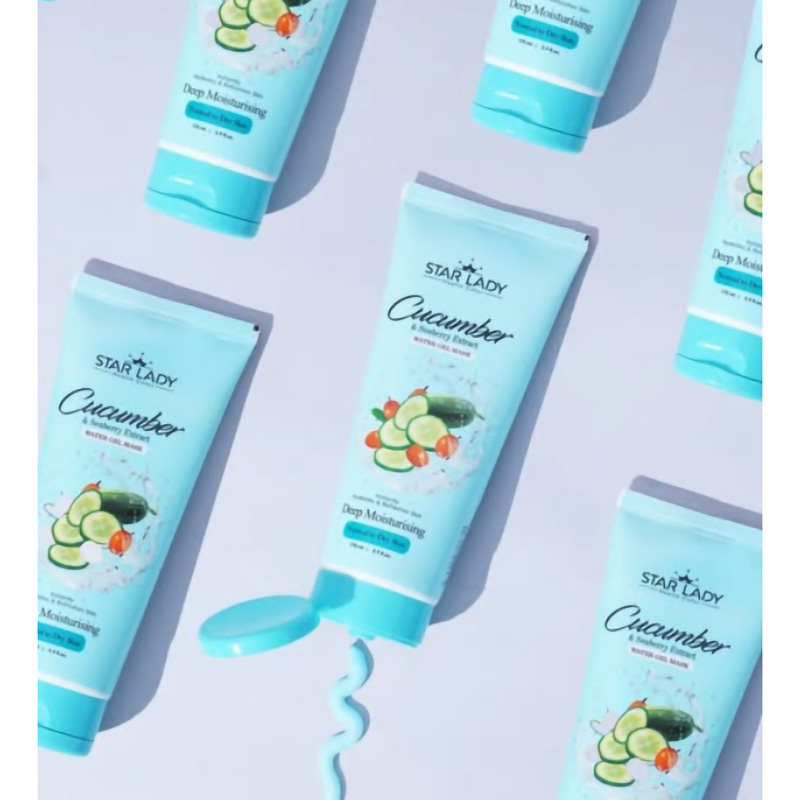 ماسک صورت استارلیدی مدل آبرسان خیار و ذغال اخته حجم 175 میلی لیتر