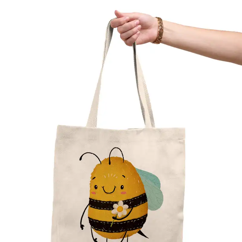 ساک خرید ترمه طراحان ایده مدل زنبور خوشحال کد cfp1600 - S