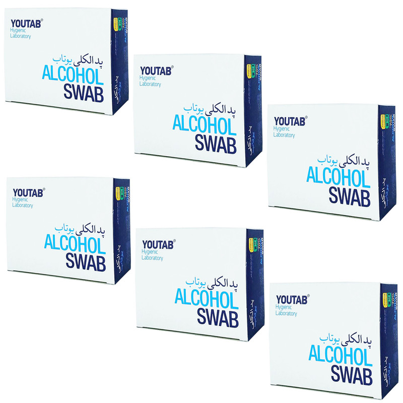 پد الکلی یوتاب مدل Antiseptic 6 مجموعه 6 عددی
