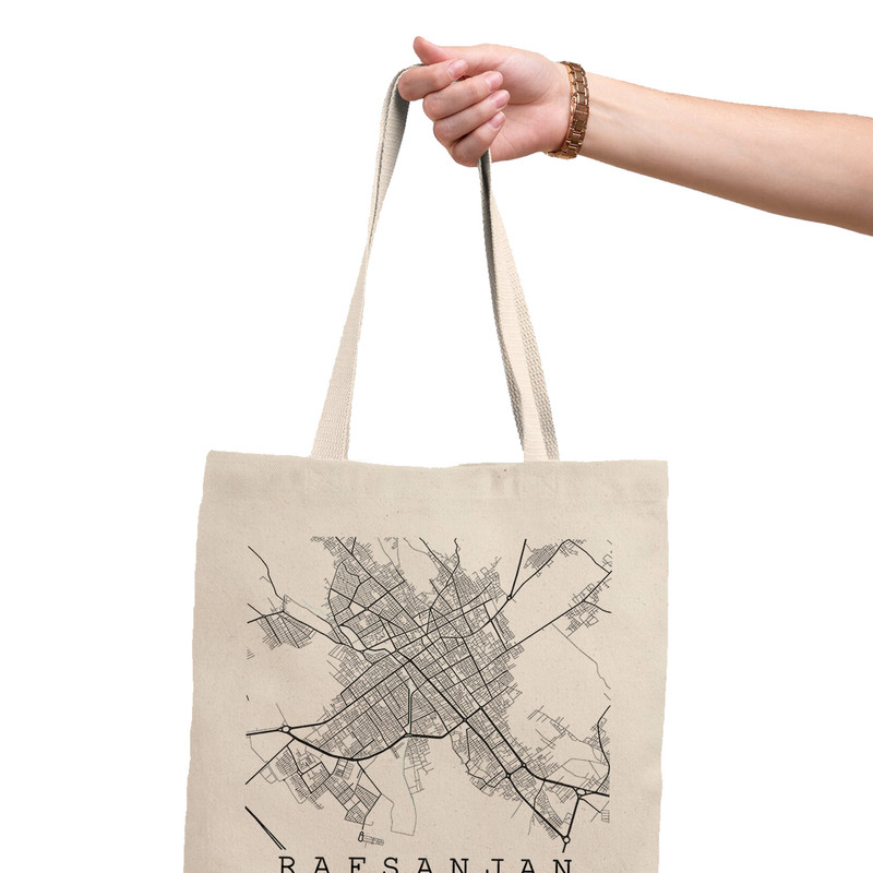 ساک خرید ترمه طراحان ایده مدل نقشه شهر رفسنجان کد map0519 - L