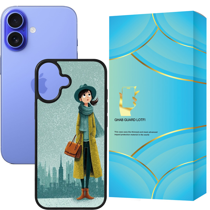کاور قاب گارد لطفی طرح دختر مدل GCHP16 مناسب برای گوشی موبایل اپل iPhone 16 