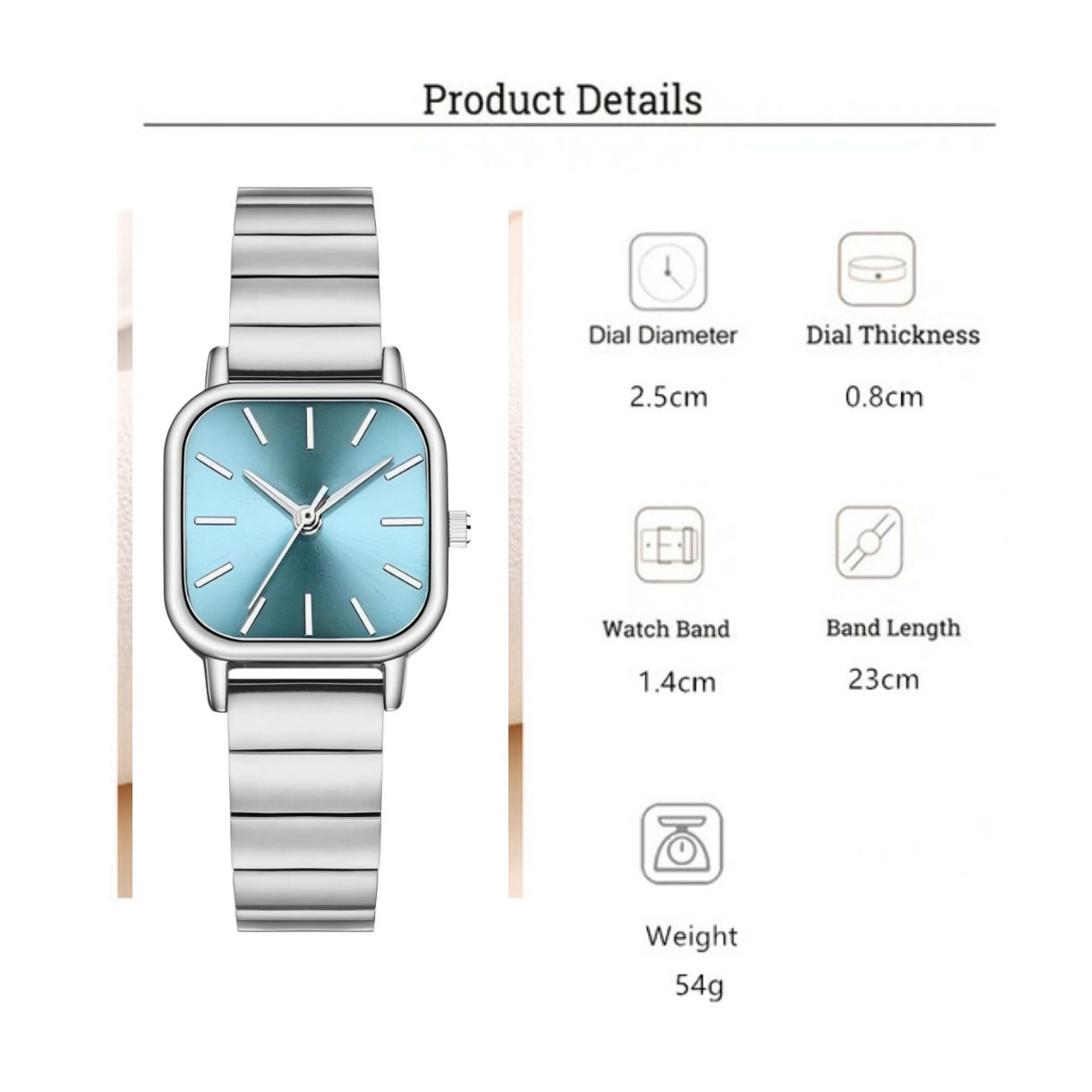 ساعت مچی عقربه ای زنانه مدل کلاسیک بند ریلی فلزی کد 2 -  - 4