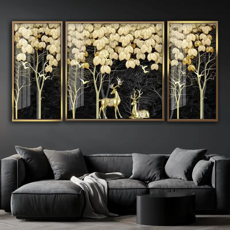 تابلو آتریسا طرح مدرن مدل AT00350 مجموعه 3 عددی