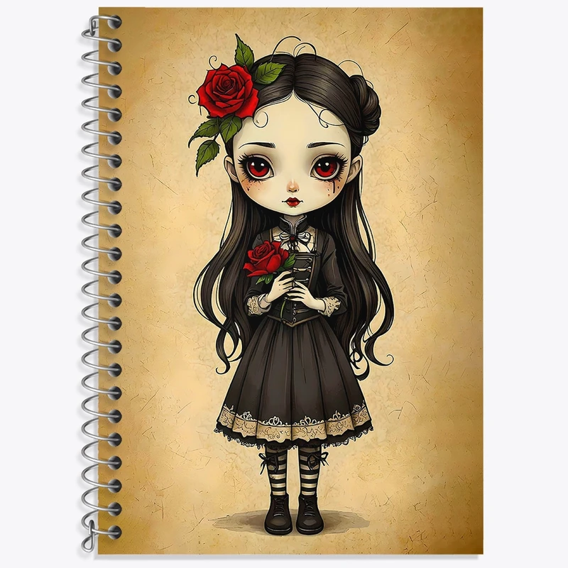 دفتر زبان 50 برگ خندالو مدل سه خط طرح دخترانه کد F2879